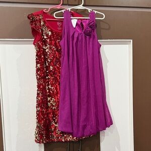 2 Beautiful Girls dresses ( Wonder Nation and Holiday Editions)